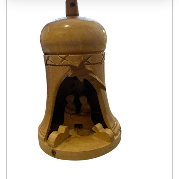 Wooden Handmade Nativity Scene Christmas Ornament made in The Holy Land - Picture 2 of 6